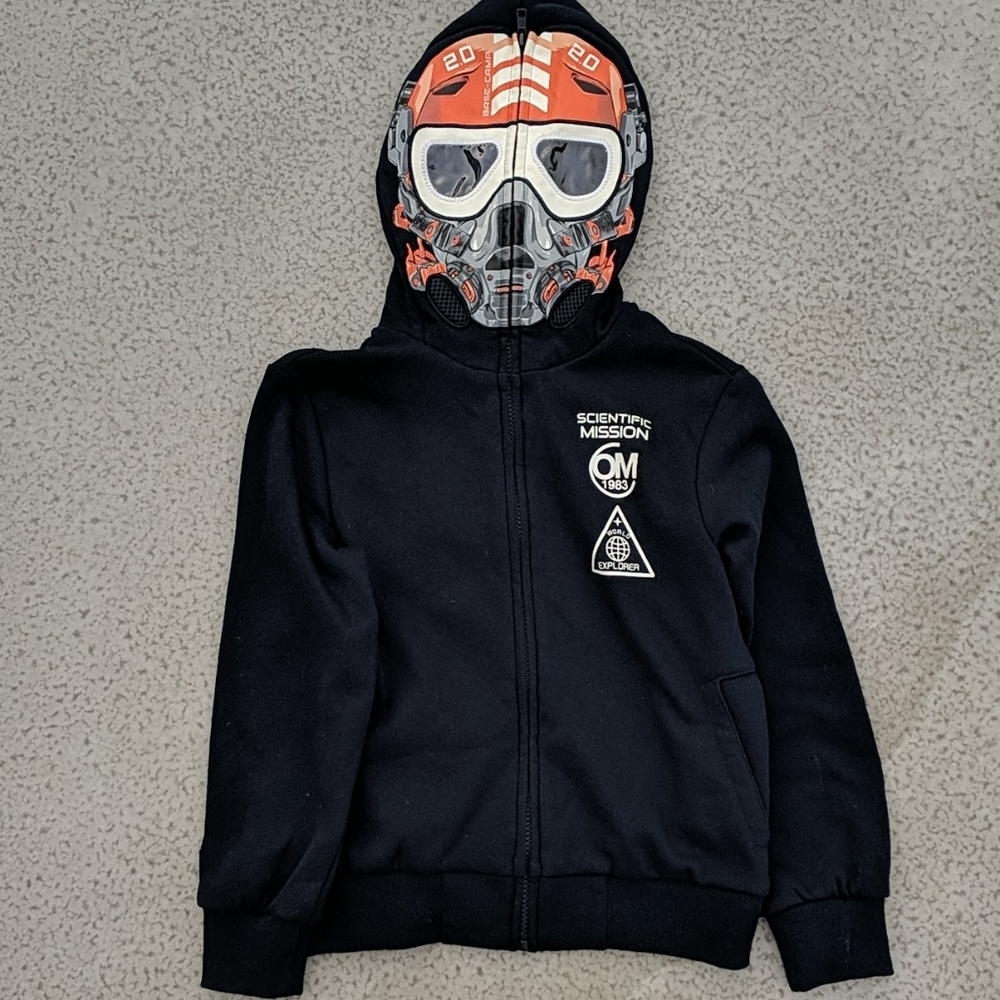 NWOT Original Marines face zipped hoodie boy s 8